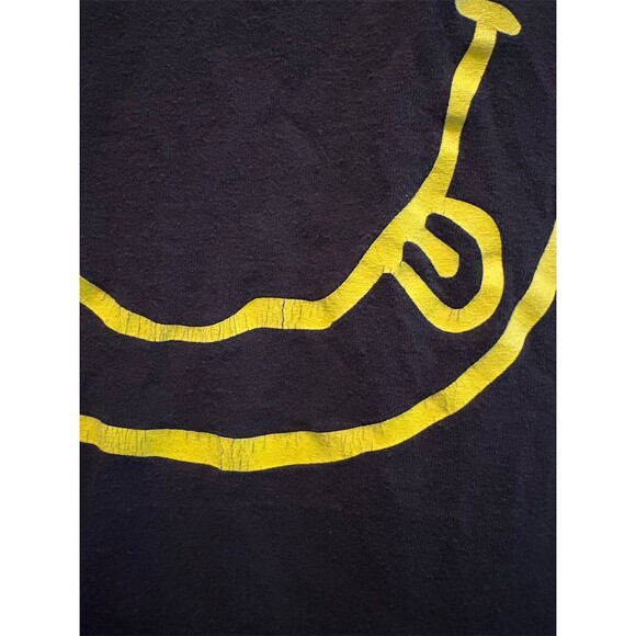 Nirvana T-Shirt Unisex Size M Black Yellow Smiley Face Graphic Band Tee - Picture 3 of 6
